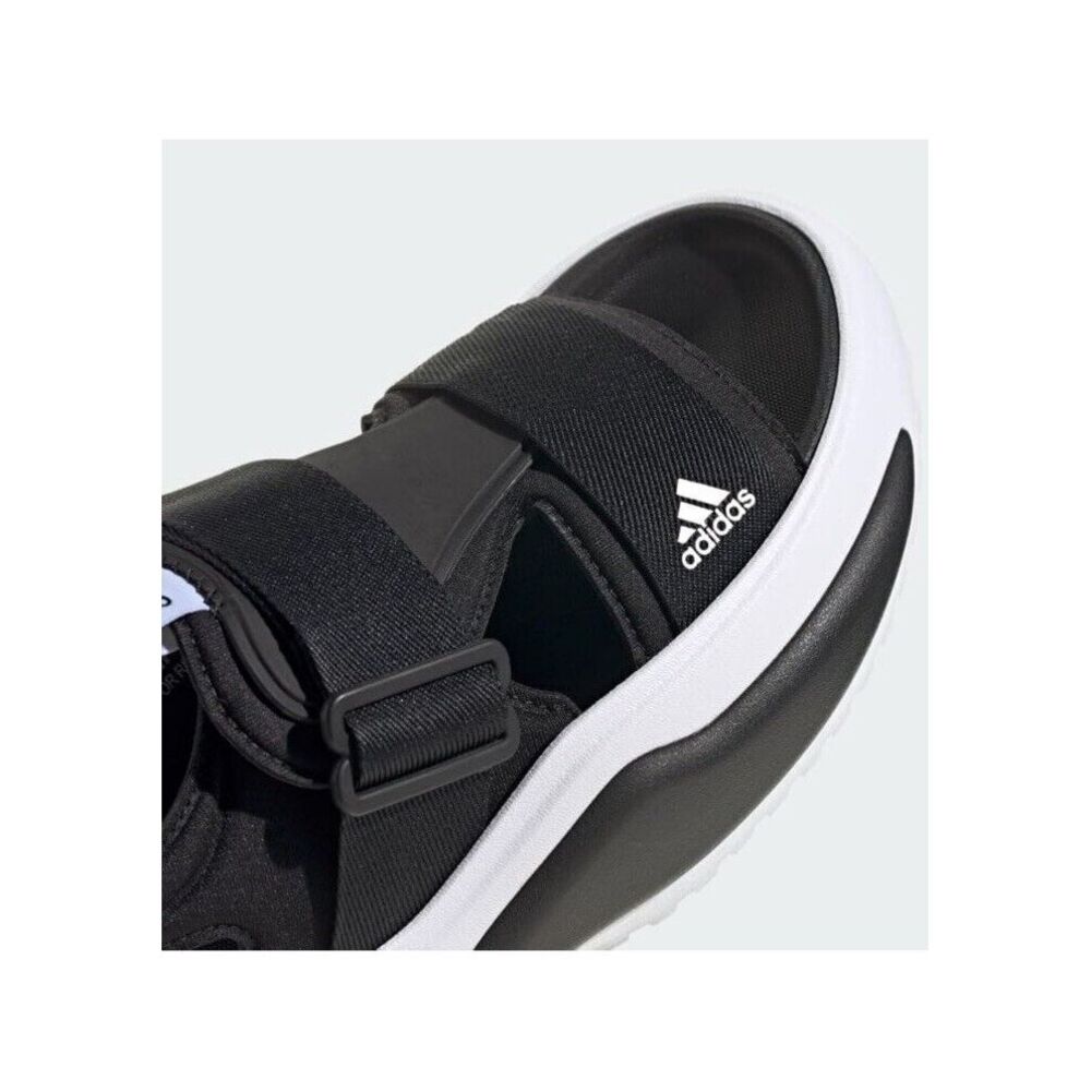Adidas Mehana‎ Platform Sandals Women's Size 11 Black And White - Picture 3 of 9